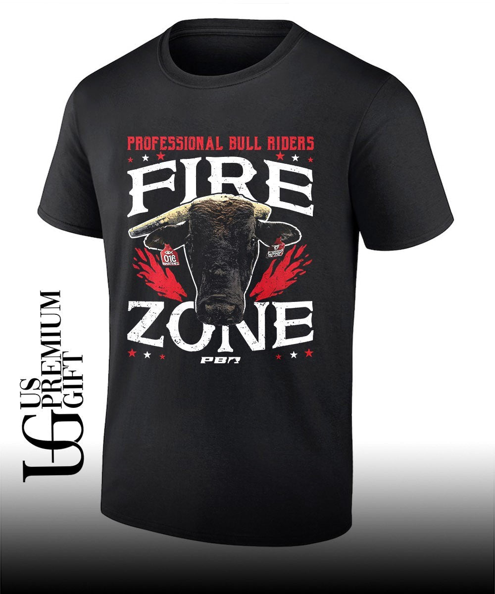 Professional Bull Riders Martinez 016 PBR Fire Zone - Adult & Kids T-Shirts, Sweatshirts & Hoodies apparel design preview 1