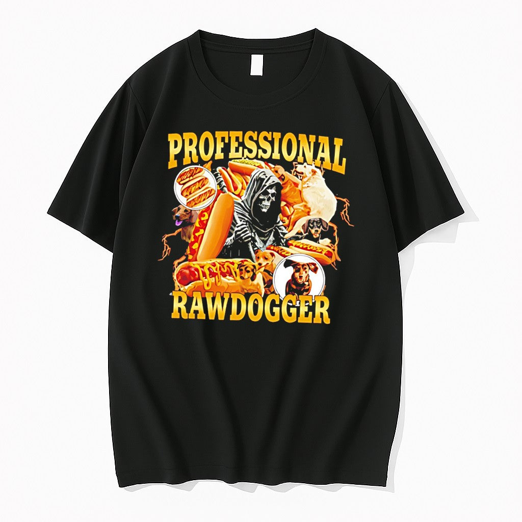 Professional Rawdogger Grim Reaper Dachshund Sweater - Adult & Kids T-Shirts, Sweatshirts & Hoodies apparel design preview 1