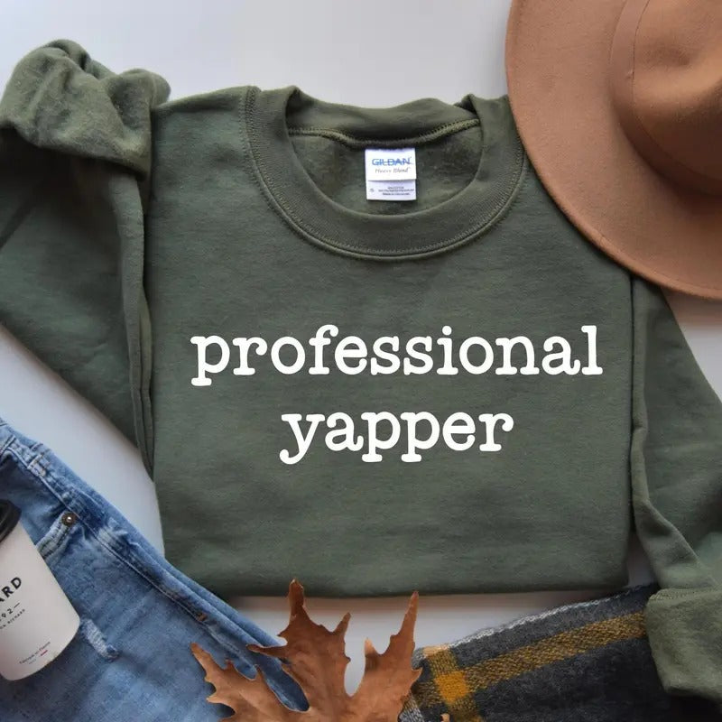 Professional Yapper Funny Blabbermouth Humor Sarcasm - Adult & Kids T-Shirts, Sweatshirts & Hoodies apparel design preview 1
