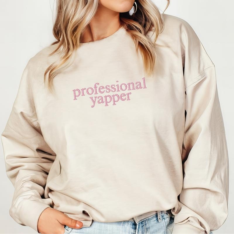 Professional Yapper Pro Mom Love Talk EMB - Adult & Kids T-Shirts, Sweatshirts & Hoodies apparel design preview 1