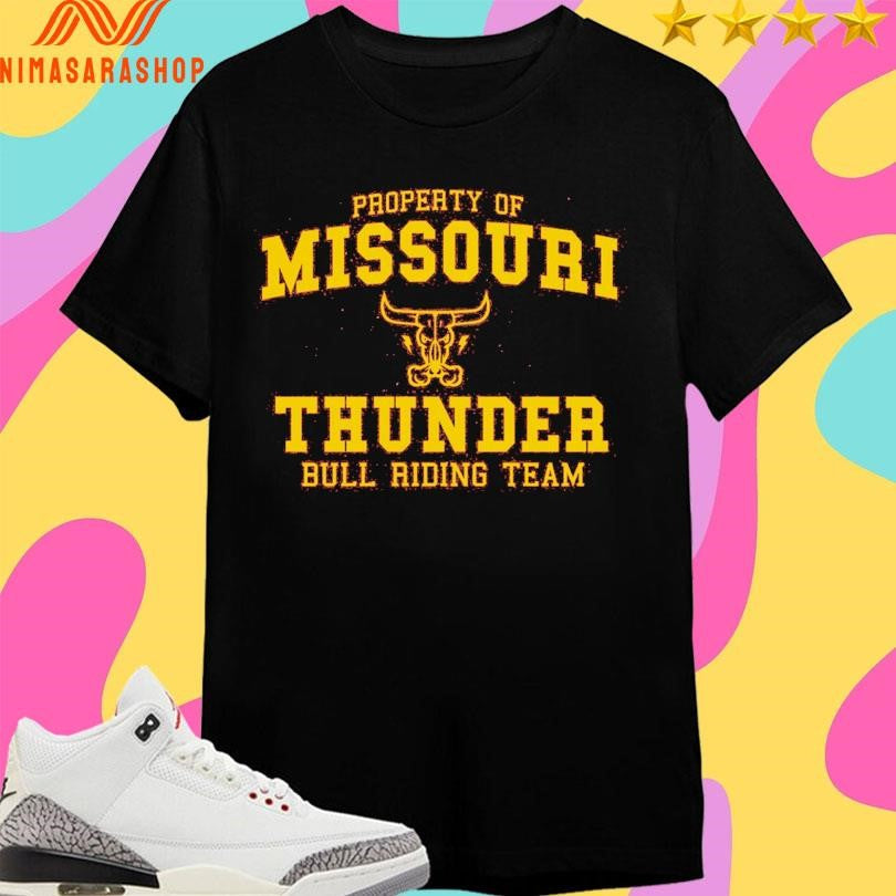 Property Of Missouri Thunder Bull Riding Team - Adult & Kids T-Shirts, Sweatshirts & Hoodies apparel design preview 1