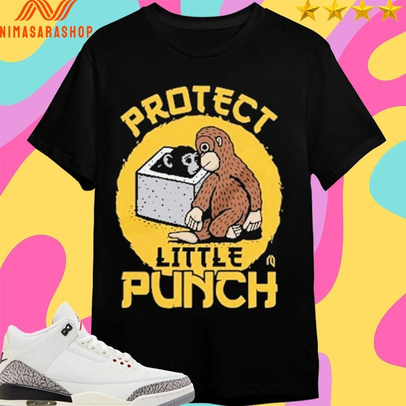 Protect Little Punch Monkey 2026 - Adult & Kids T-Shirts, Sweatshirts & Hoodies apparel design preview 1