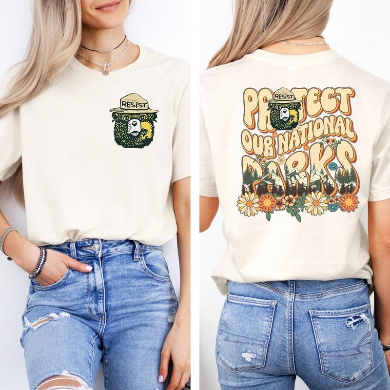 Protect Our National Parks 2 Sides Environmental - Adult & Kids T-Shirts, Sweatshirts & Hoodies apparel design preview 1