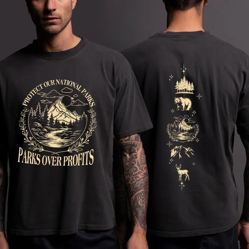 Protect Our National Parks Over Profit Granola Girl - Adult & Kids T-Shirts, Sweatshirts & Hoodies apparel design preview 1
