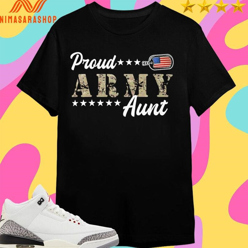 Proud Army Aunt American - Adult & Kids T-Shirts, Sweatshirts & Hoodies apparel design preview 1