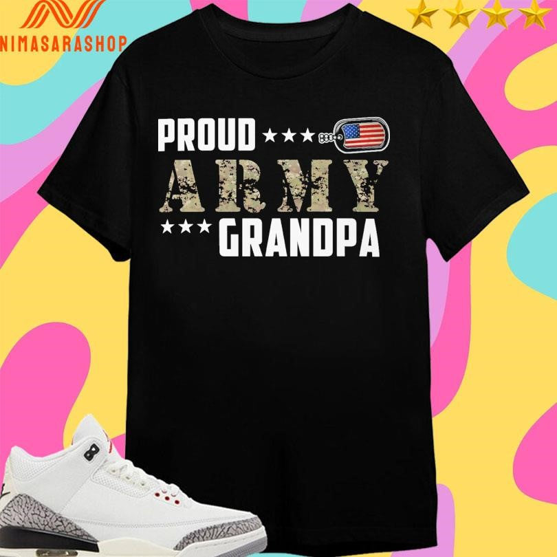 Proud Army Grandpa American - Adult & Kids T-Shirts, Sweatshirts & Hoodies apparel design preview 1