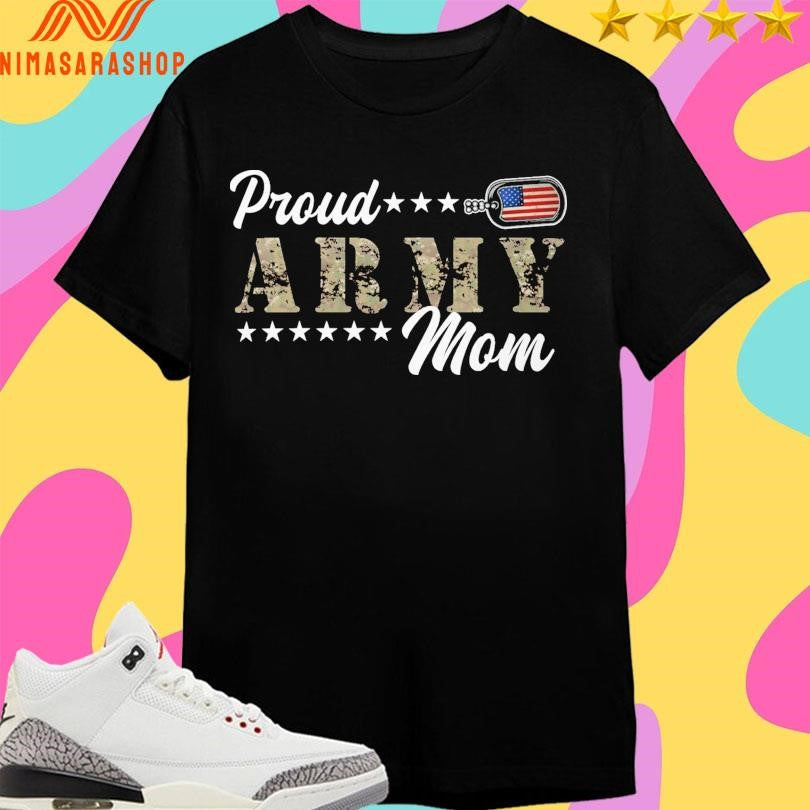 Proud Army Mom American - Adult & Kids T-Shirts, Sweatshirts & Hoodies apparel design preview 1
