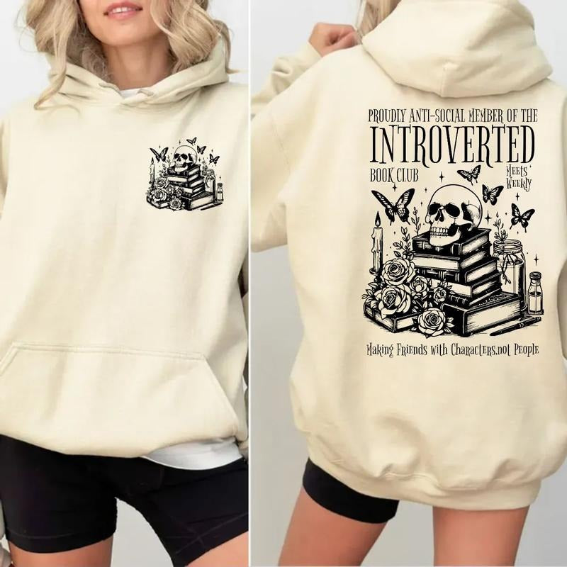 Proudly Anti Social Member Introverted Book Club - Adult & Kids T-Shirts, Sweatshirts & Hoodies apparel design preview 1