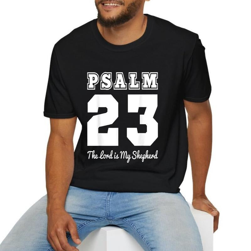 Psalm 23 Lord Is My Shepherd Casual Crew Neck Short - Adult & Kids T-Shirts, Sweatshirts & Hoodies apparel design preview 1