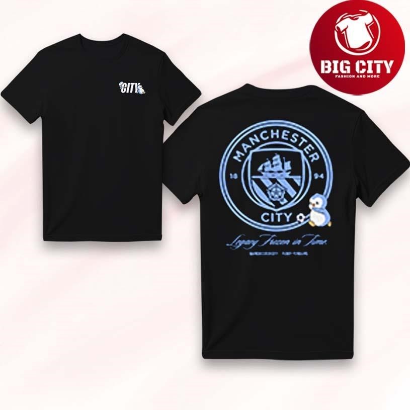 Pudgy Penguins and Manchester City Two Sided - Adult & Kids T-Shirts, Sweatshirts & Hoodies apparel design preview 1