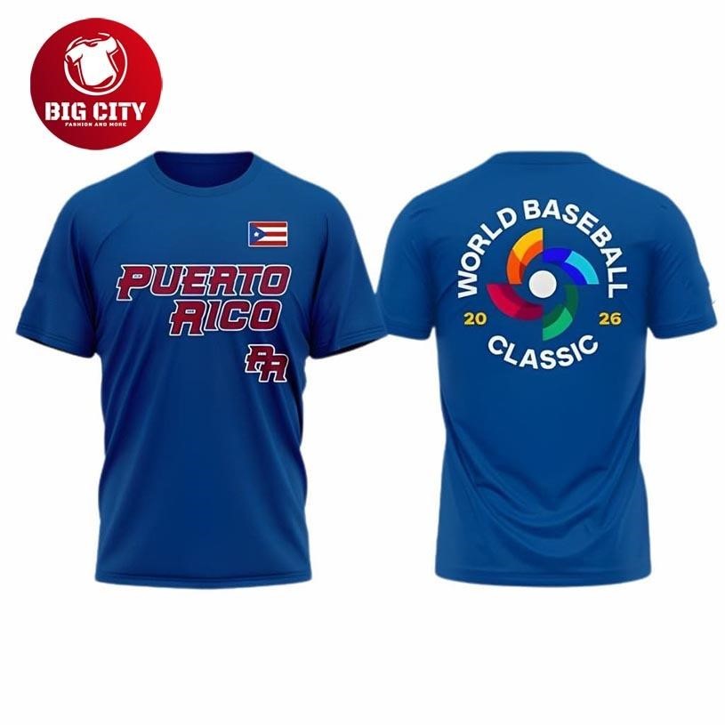 Puerto Rico Baseball World 2026 Two Sided - Adult & Kids T-Shirts, Sweatshirts & Hoodies apparel design preview 1