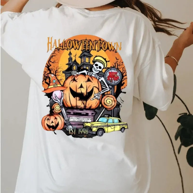 Pumpkin Face Halloweentown Halloween Town University - Adult & Kids T-Shirts, Sweatshirts & Hoodies apparel design preview 1