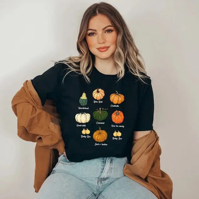 Pumpkin Patch Thanksgiving Fall Silhouette Womenswear - Adult & Kids T-Shirts, Sweatshirts & Hoodies apparel design preview 1