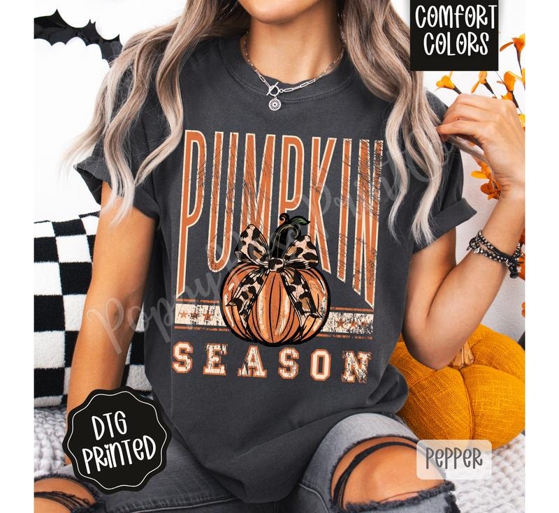 Pumpkin Season Comfort Colors Fall - Adult & Kids T-Shirts, Sweatshirts & Hoodies apparel design preview 1