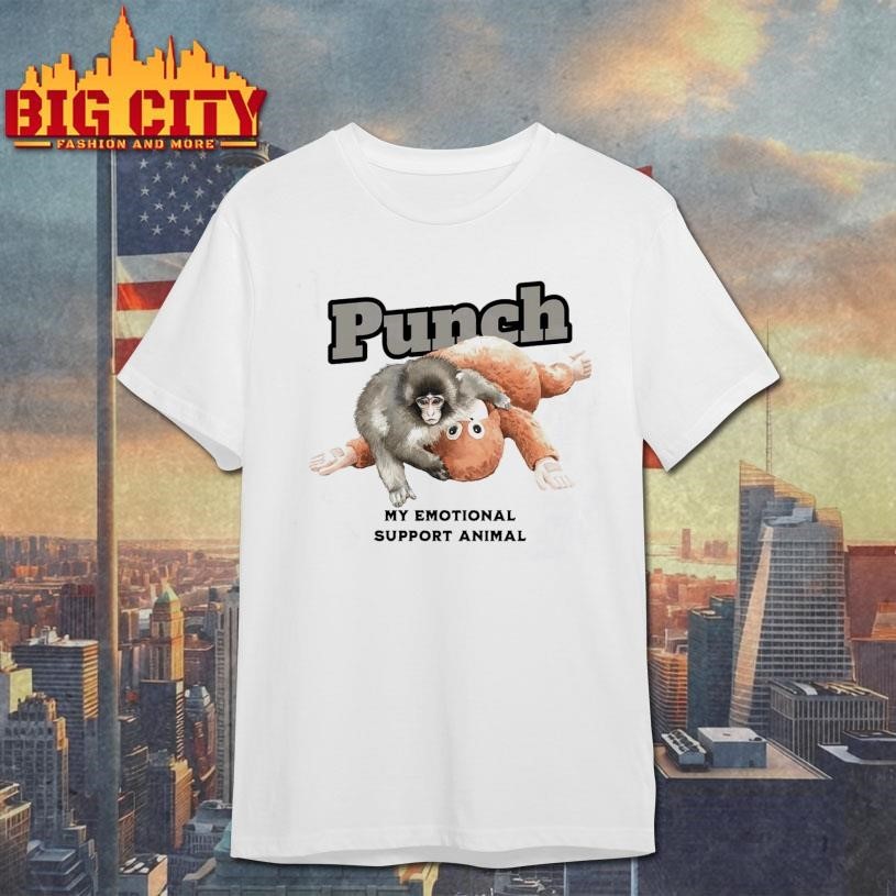 Punch The Monkey My Emotional Support Animal - Adult & Kids T-Shirts, Sweatshirts & Hoodies apparel design preview 1