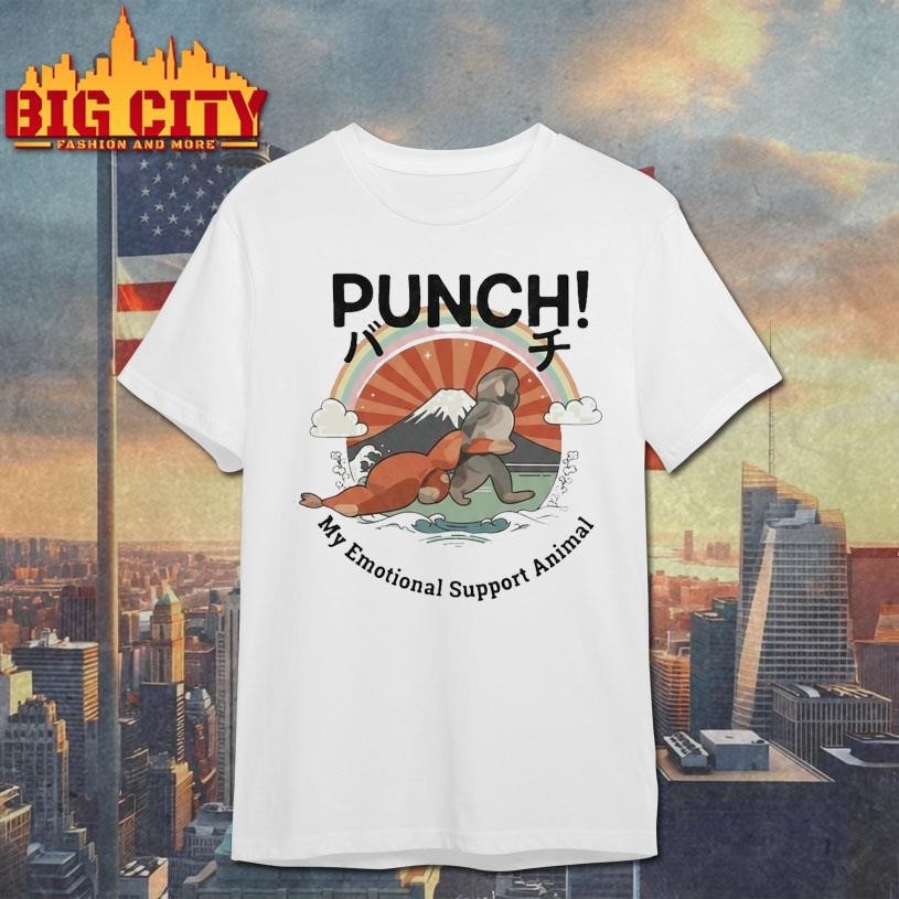 Punch the Monkey Japanese Style - Adult & Kids T-Shirts, Sweatshirts & Hoodies apparel design preview 1