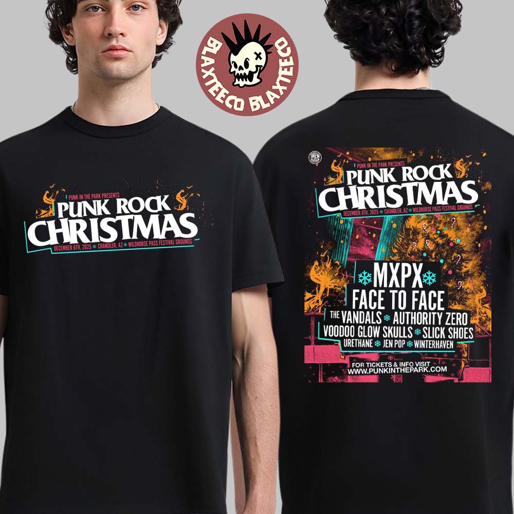 Punk Rock Christmas 2025 In Chandler Arizona At - Adult & Kids T-Shirts, Sweatshirts & Hoodies apparel design preview 1