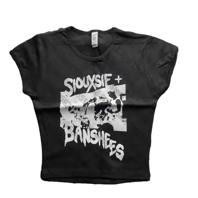 Punk Y2K Baby Short Sleeve Top Gothic Street Star - Adult & Kids T-Shirts, Sweatshirts & Hoodies apparel design preview 1