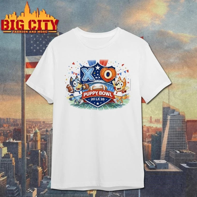 Puppy Bowl Lx 2026 Bluey Valentine Kids Love - Adult & Kids T-Shirts, Sweatshirts & Hoodies apparel design preview 1