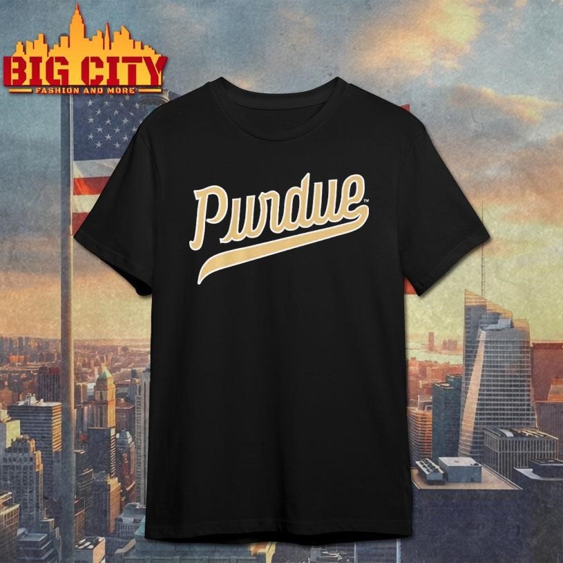 Purdue Boilermakers Black Script Logo - Adult & Kids T-Shirts, Sweatshirts & Hoodies apparel design preview 1