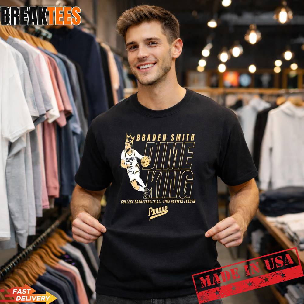 Purdue Braden Smith Dime King College Basketball's - Adult & Kids T-Shirts, Sweatshirts & Hoodies apparel design preview 1