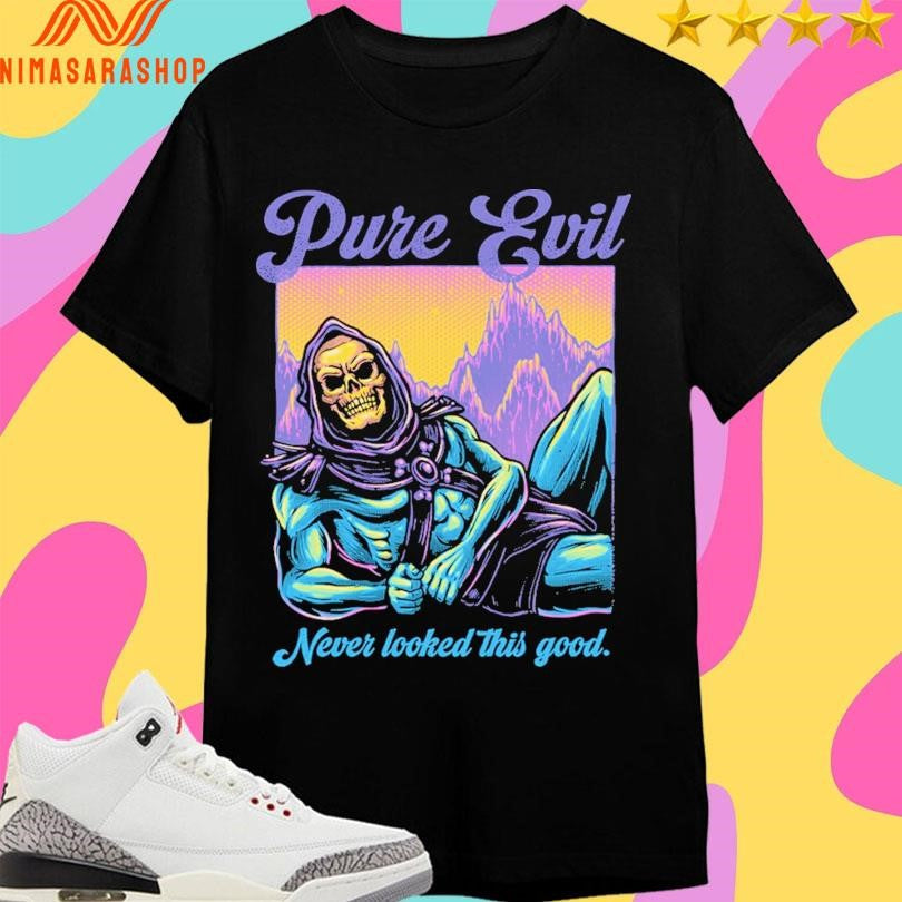 Pure Evil Never Looked This Good Skeletor - Adult & Kids T-Shirts, Sweatshirts & Hoodies apparel design preview 1