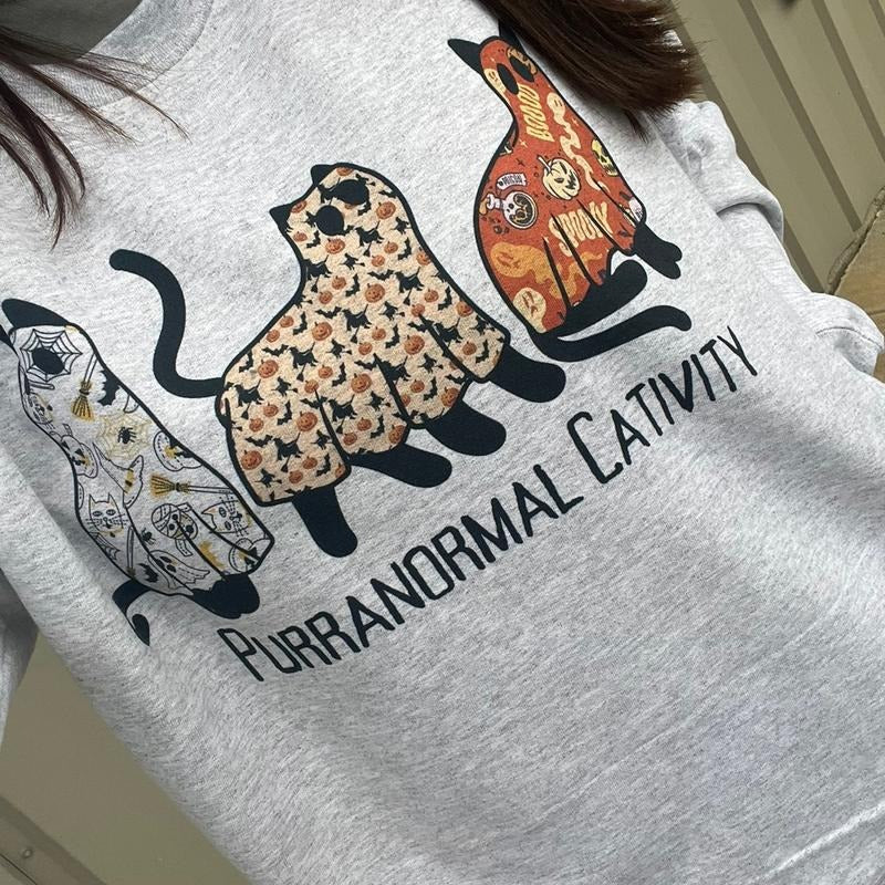 Purranormal Cativity - Adult & Kids T-Shirts, Sweatshirts & Hoodies apparel design preview 1