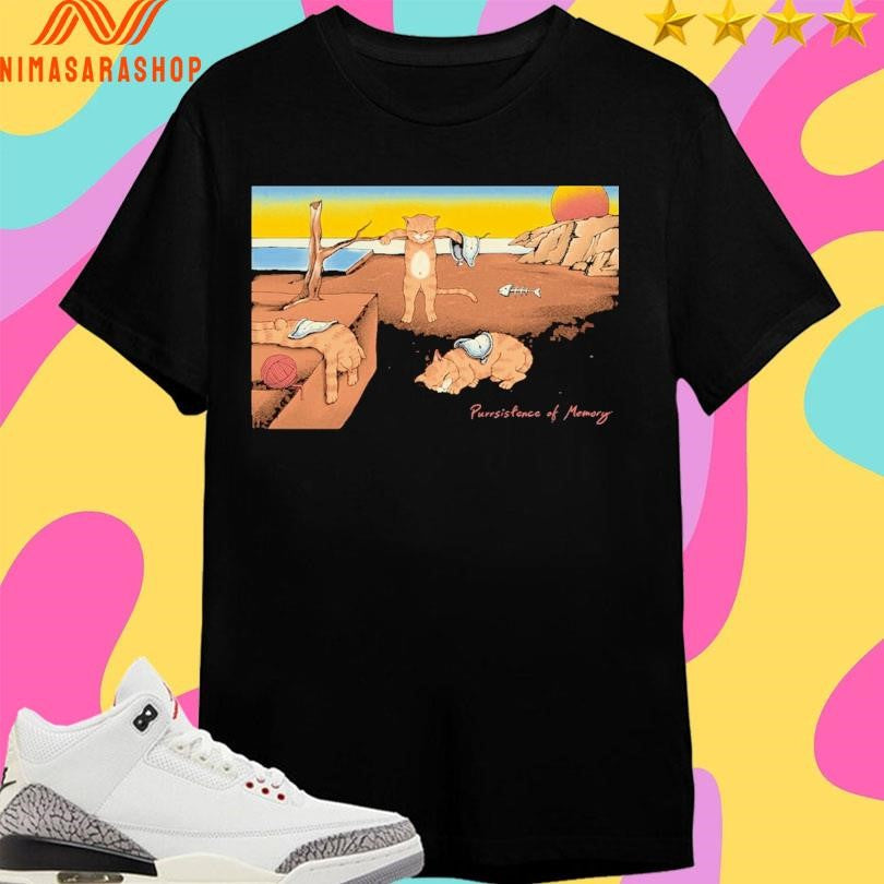 Purrsistence Of Memory Cats - Adult & Kids T-Shirts, Sweatshirts & Hoodies apparel design preview 1