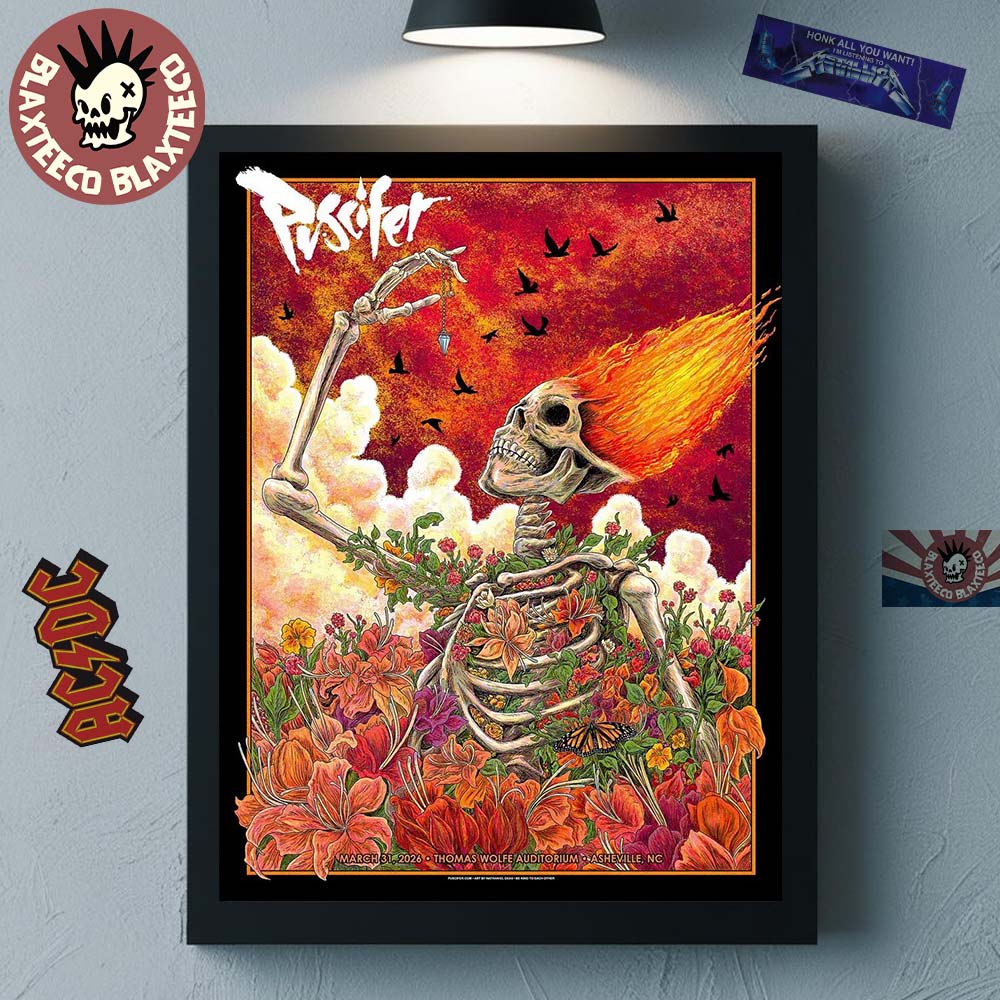 Puscifer Asheville North Carolina 2026 Gig Poster At - Adult & Kids T-Shirts, Sweatshirts & Hoodies apparel design preview 1