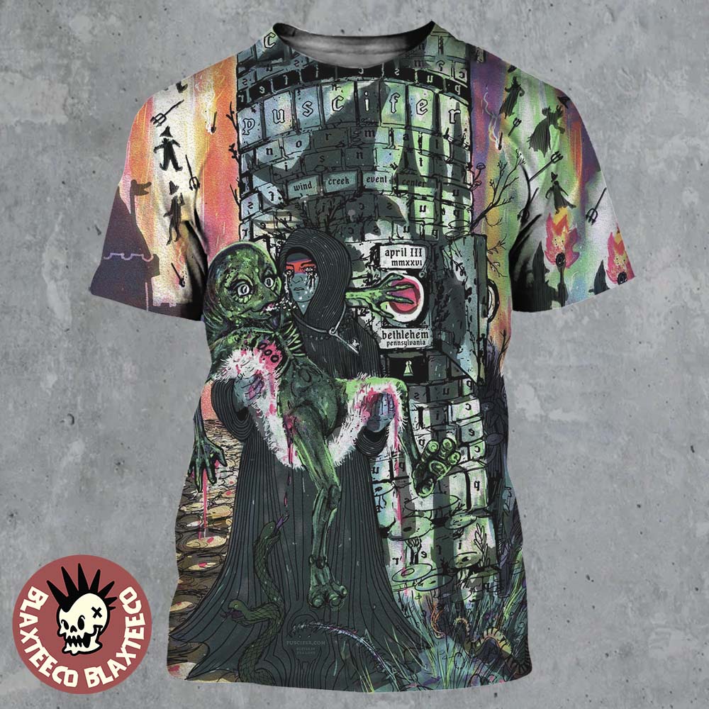 Puscifer Bethlehem Pennsylvania 2026 Event Poster At - Adult & Kids T-Shirts, Sweatshirts & Hoodies apparel design preview 1