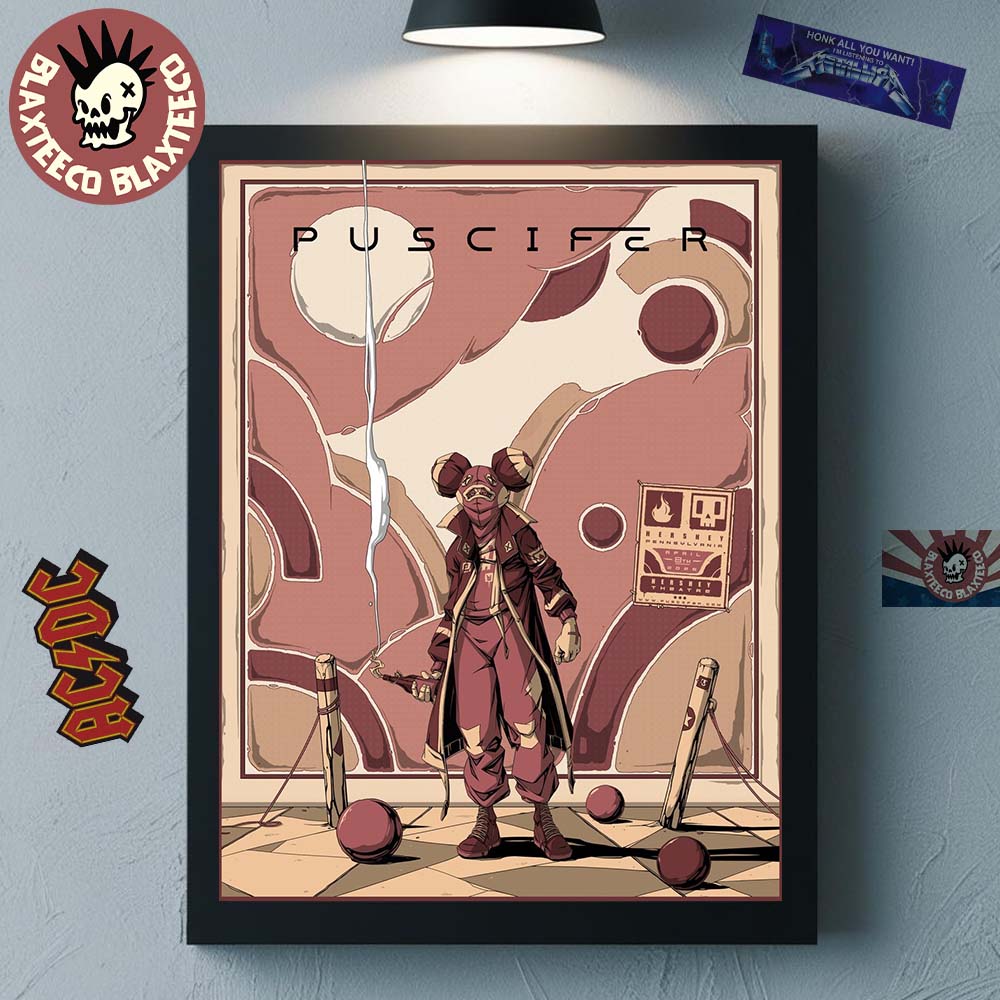 Puscifer Hershey Pennsylvania 2026 Gig Poster At - Adult & Kids T-Shirts, Sweatshirts & Hoodies apparel design preview 1