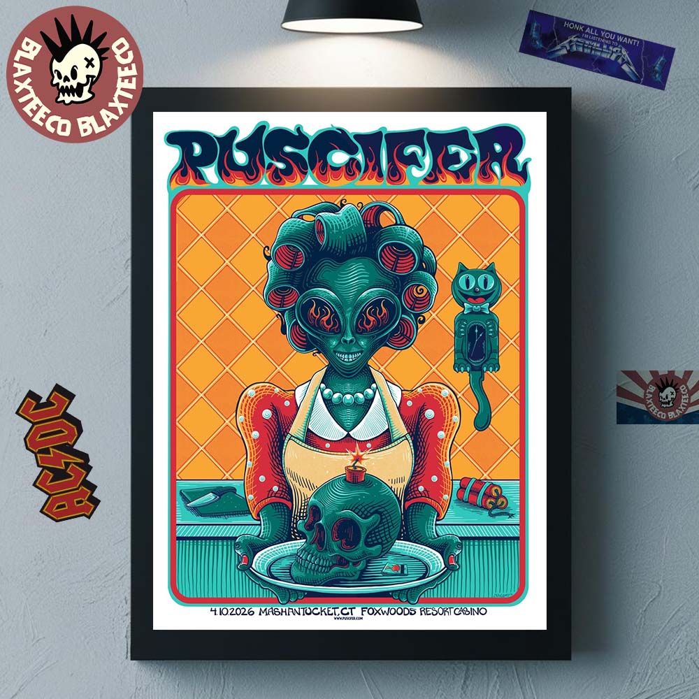 Puscifer Mashantucket Connecticut 2026 Gig Poster At - Adult & Kids T-Shirts, Sweatshirts & Hoodies apparel design preview 1