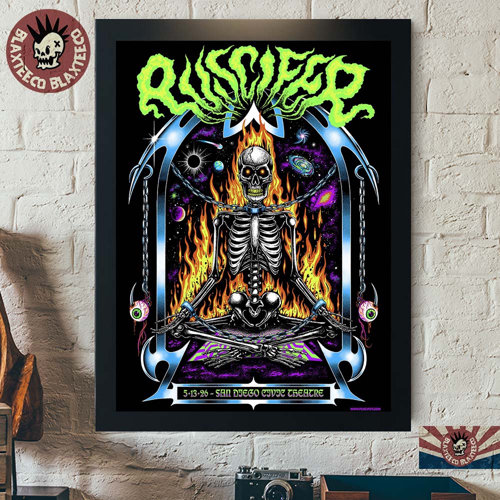 Puscifer San Diego 2026 Gig Poster At Civic Theatre - Adult & Kids T-Shirts, Sweatshirts & Hoodies apparel design preview 1