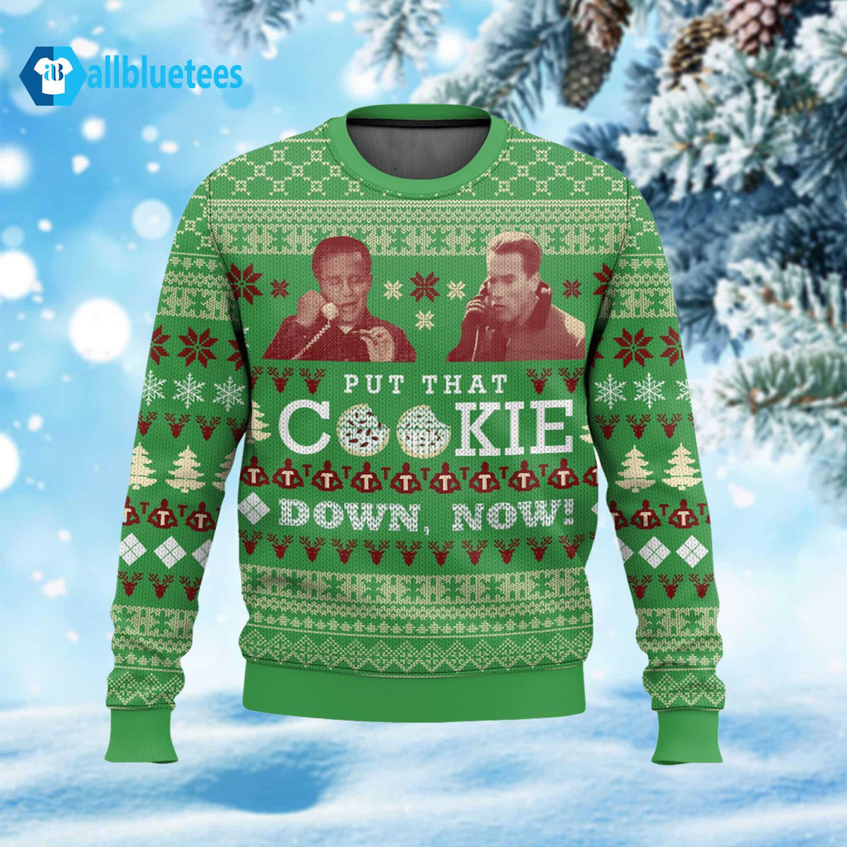 Put That Cookie Down Now Ugly Christmas Sweater - Holiday Gift product image