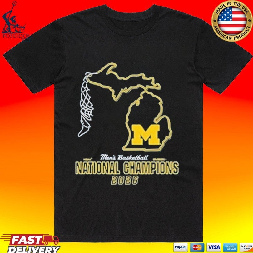Michigan Wolverines Youth MBB National Champs 2026 - Adult & Kids T-Shirts, Sweatshirts & Hoodies apparel design preview 1