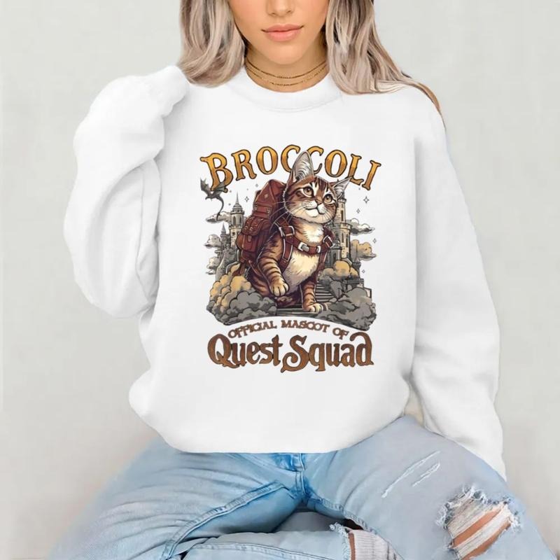 Quest Squad Broccoli Fourth Wing Xaden Riorson Cat - Adult & Kids T-Shirts, Sweatshirts & Hoodies apparel design preview 1