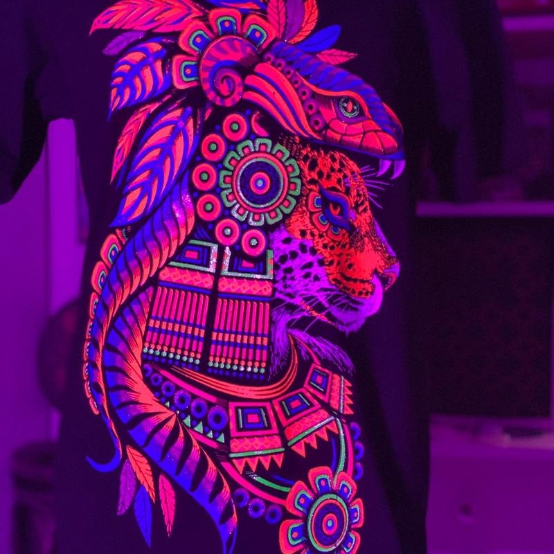 QuetzalcóAtl Con Jaguar Black Cotton - Adult & Kids T-Shirts, Sweatshirts & Hoodies apparel design preview 1
