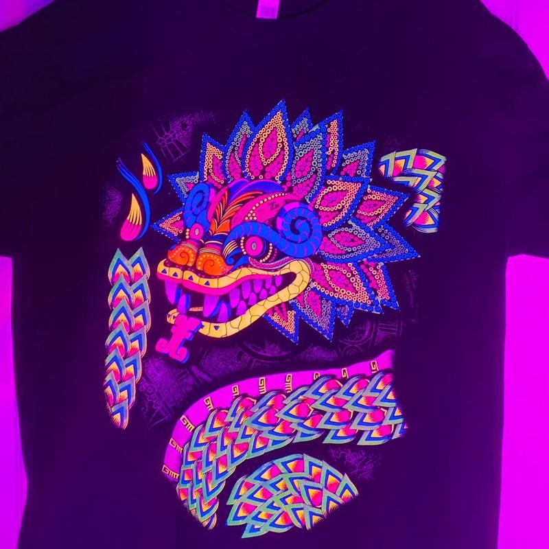 Quetzalcoatl Black Cotton - Adult & Kids T-Shirts, Sweatshirts & Hoodies apparel design preview 1