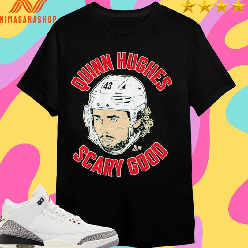 Quinn Hughes Scary Good Ghost Eyes - Adult & Kids T-Shirts, Sweatshirts & Hoodies apparel design preview 1