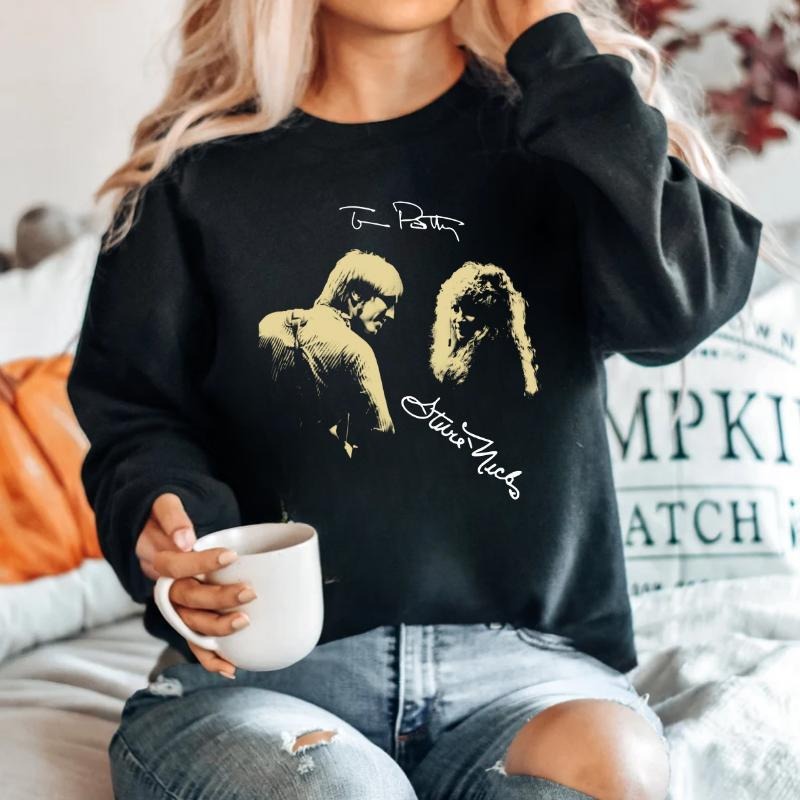 RETRO Tom Petty Stevie Nicks Signature Black Tour - Adult & Kids T-Shirts, Sweatshirts & Hoodies apparel design preview 1