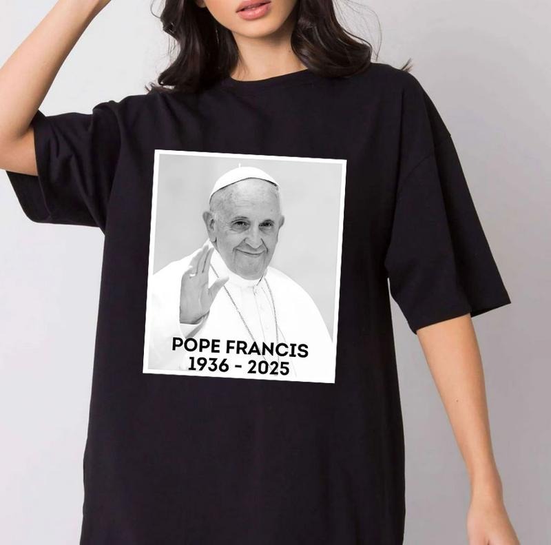 RIP Pope Francis Loving Memory Rest Peace Catholic - Adult & Kids T-Shirts, Sweatshirts & Hoodies apparel design preview 1