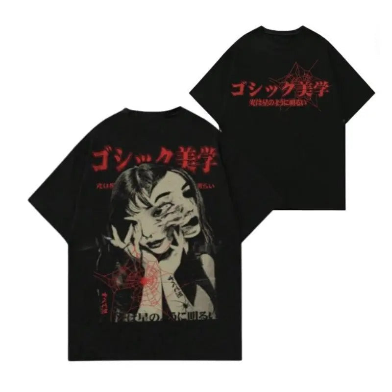 ROMWE Grunge Punk Summer Character Letter Round Neck - Adult & Kids T-Shirts, Sweatshirts & Hoodies apparel design preview 1