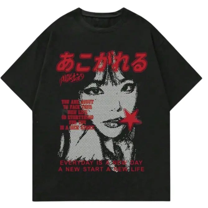 ROMWE Short Sleeved Y2k Slogan S 3XL Streetwear - Adult & Kids T-Shirts, Sweatshirts & Hoodies apparel design preview 1