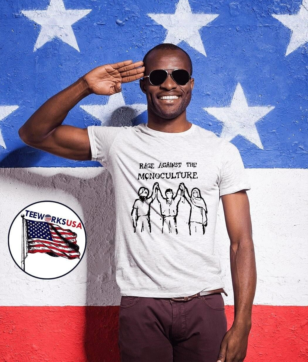 Rage Against The Monoculture protest social unity - Adult & Kids T-Shirts, Sweatshirts & Hoodies apparel design preview 1