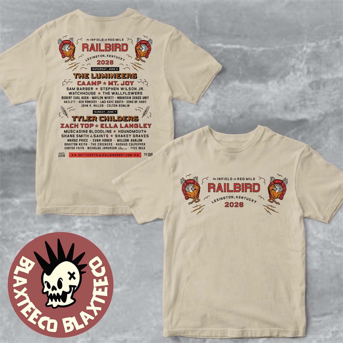 Railbird Music Festival 2026 Full Lineup In Lexington - Adult & Kids T-Shirts, Sweatshirts & Hoodies apparel design preview 1