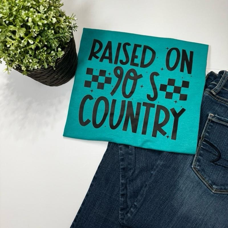 Raised 90s Country Comfort Womenswear Top Summer - Adult & Kids T-Shirts, Sweatshirts & Hoodies apparel design preview 1