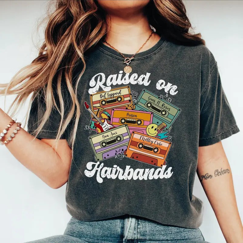 Raised HairBands 80s 90s - Adult & Kids T-Shirts, Sweatshirts & Hoodies apparel design preview 1