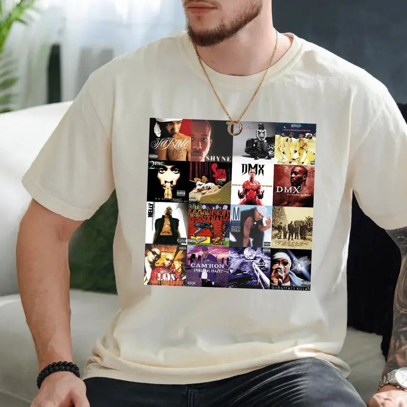 Rappers Hip Hop 90s Cotton Rap East Coast West Music - Adult & Kids T-Shirts, Sweatshirts & Hoodies apparel design preview 1