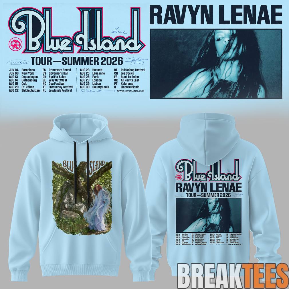 Ravyn Lenae "Blue Island" Tour 2026 - Adult & Kids T-Shirts, Sweatshirts & Hoodies apparel design preview 1