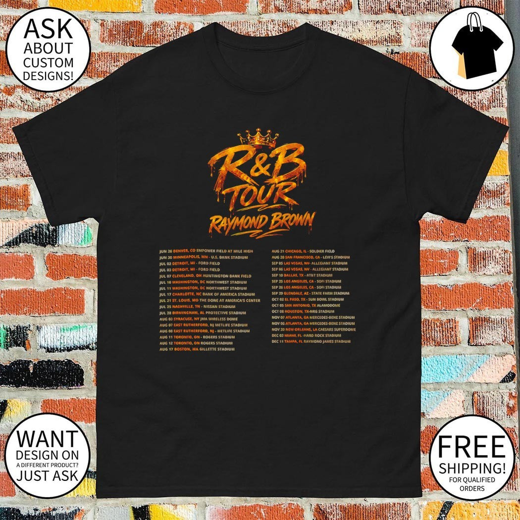 Raymond Brown Usher Chris King R and B Tour 2026 - Adult & Kids T-Shirts, Sweatshirts & Hoodies apparel design preview 1